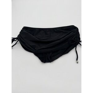 Black Catalina Adjustable Side Skirted Swimsuit Bottom-Small-New-Retro